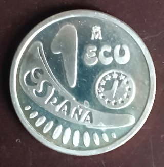 1 ECU Plata El Rapto de Europa 1989