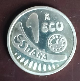 1 ECU Plata El Rapto de Europa 1989