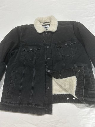 Chaqueta tejana de pelo de hombre.