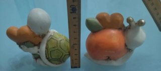 Set Lotto di 2 Statuette Soprammobili Bomboniere