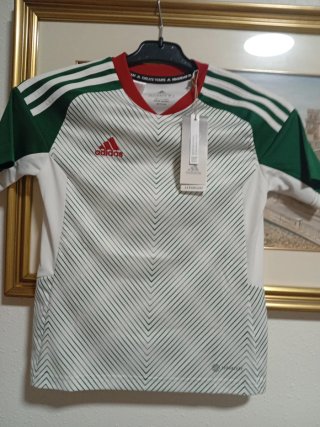 Camiseta Adidas Futbol Verde Blanca 9/10 años