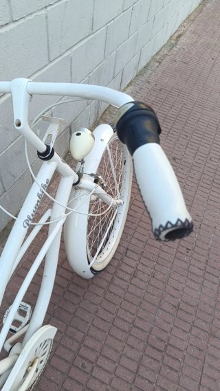 Bicicleta de paseo blanca
