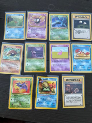 Lote 27 cartas pokemon Jungla y Fossil