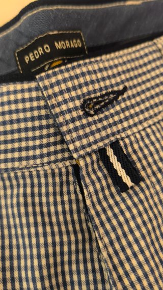 Bermudas caballero cuadros Vichy tonos azules.