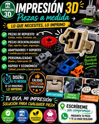 Impresión 3D a Medida | Piezas, Recambios y Repara