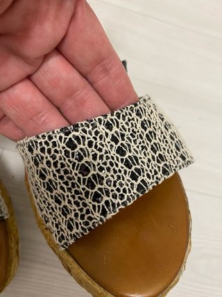 Sandalias Porronet Mujer Cuña Piel