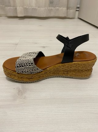 Sandalias Porronet Mujer Cuña Piel