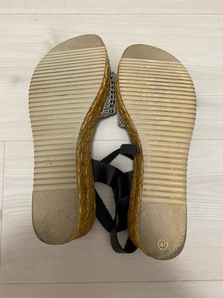 Sandalias Porronet Mujer Cuña Piel