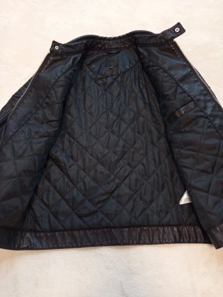 Cazadora efecto cuero C&A negra hombre XL