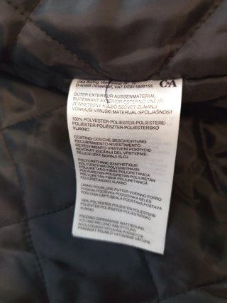 Cazadora efecto cuero C&A negra hombre XL