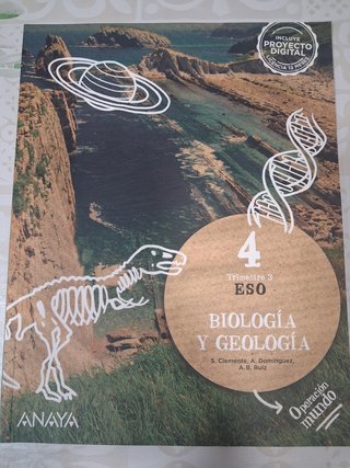 LIBRO TEXTO BIOLOGÍA Y GEOLOGÍA  (1,2,3) 4o ESO.