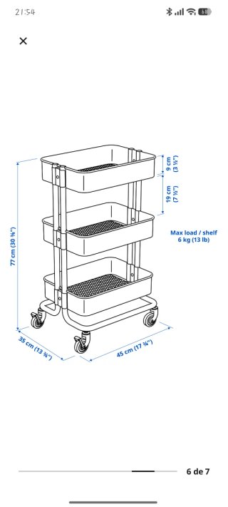 Carro Organizador Blanco Ikea Raskog