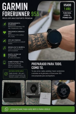 Garmin Forerunner 955 GPS. Multideporte
