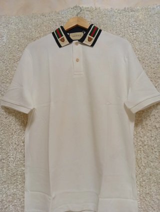 Gucci Polo Blanco Tigre Rayas