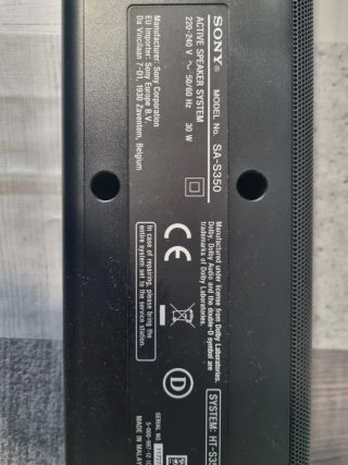 Sony HT-S350 Barra de sonido Subwoofer inalámbrico