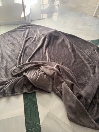 Manta Zara Home Polar Grande Gris