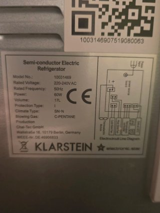 Mini nevera Klarstein 17L ultrasilenciosa