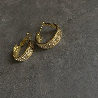 Pendientes Aro Dorados con Brillantes