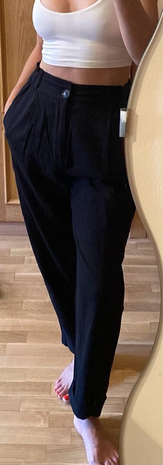 Pantalón Zara Lino/Viscosa Holgado Talla 32