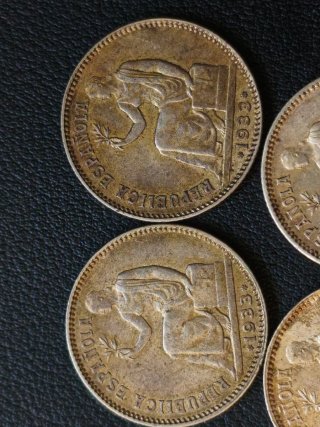 Monedas Peseta Plata II República Española 1933