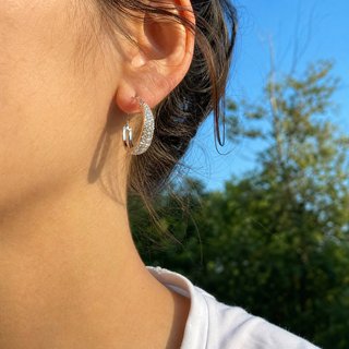 Pendientes Aro con Brillantes