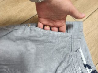 Pantalón pirata rayas azul y blanco