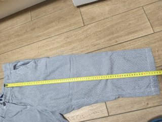 Pantalón pirata rayas azul y blanco