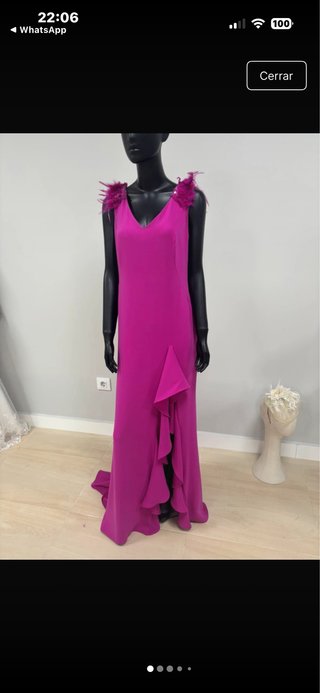 Vestido fiesta fucsia talla 42