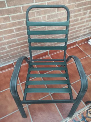 Mesa y 4 Sillas Jardín Cristal y Metal