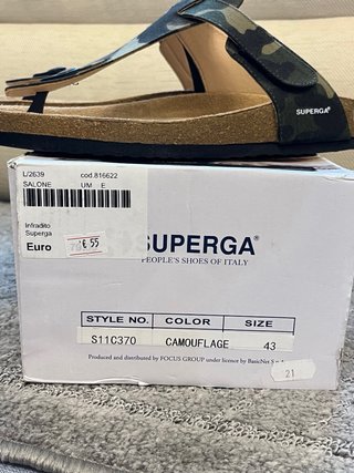 Superga infradito pelle camouflage 43