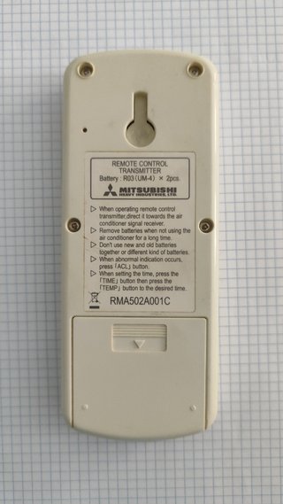 Mando Aire Acondicionado Mitsubishi