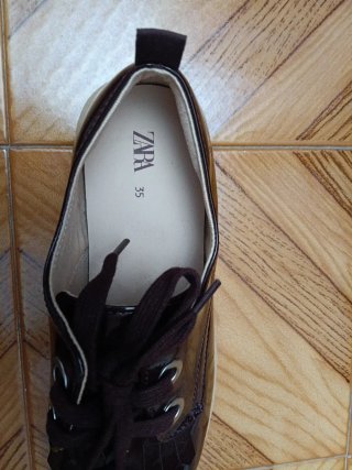 Zapatos Zara Marrones Charol