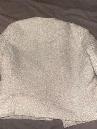 Chaqueta Zara Tweed Marfil Botones Dorados