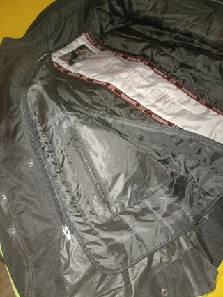 Chaqueta Cordura Moto Negra y Flúor