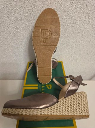 Cuñas Pitillos Talla 40 Piel Cobre