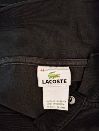Camiseta Polo Lacoste Negra Talla XS