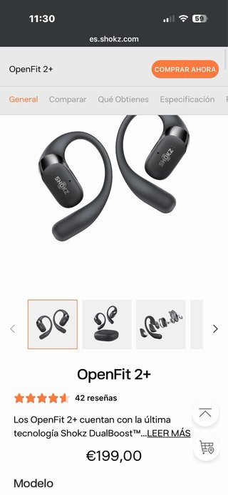 Shokz OpenFIT 2+ Auriculares Inalámbricos
