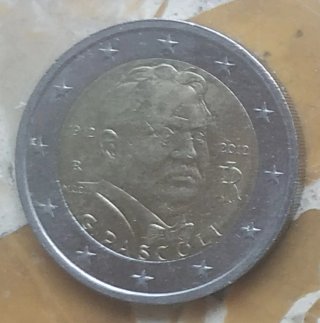Moneta 2 euro - Usata - Italia Pascoli 2012