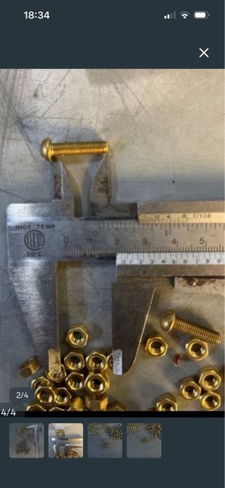 Tornillos y tuercas de latón