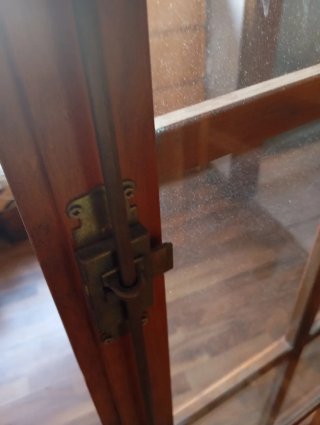 Mueble Estantería Madera Cristal Salón