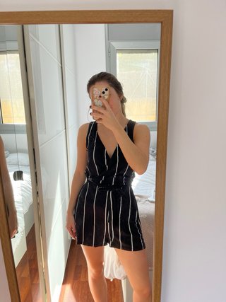 Mono corto rayas negro y blanco Pull&Bear