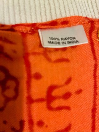 Vestido Indio Algodón Estampado Talla Única