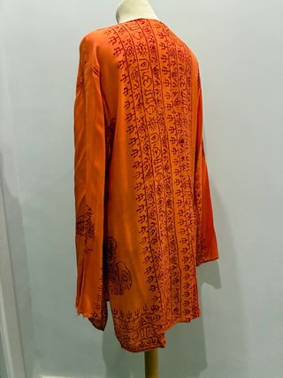 Vestido Indio Algodón Estampado Talla Única