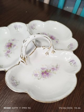 Bandeja porcelana francesa vintage floral