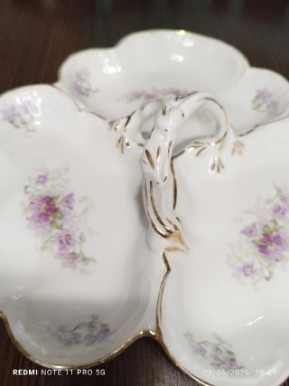 Bandeja porcelana francesa vintage floral