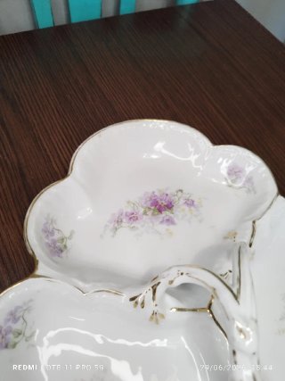 Bandeja porcelana francesa vintage floral