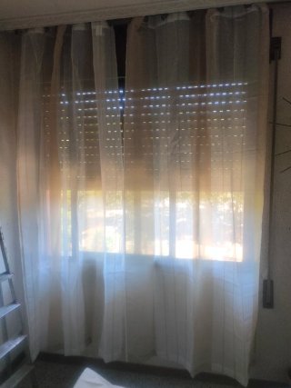 Cortinas EMEMA Rayas Cafe/Blanco Semitransparente