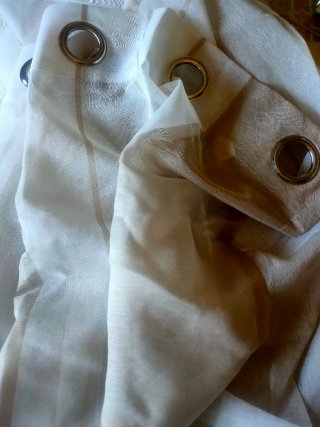 Cortinas EMEMA Rayas Cafe/Blanco Semitransparente