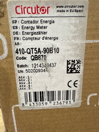 Contador energía Circutor 410-QT5A-90B10