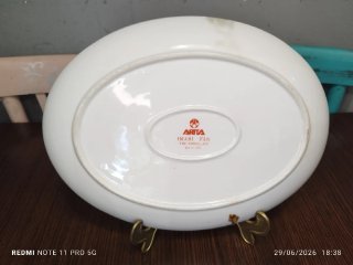 Bandeja Porcelana Japonesa Vintage ARITA IMARI FAN